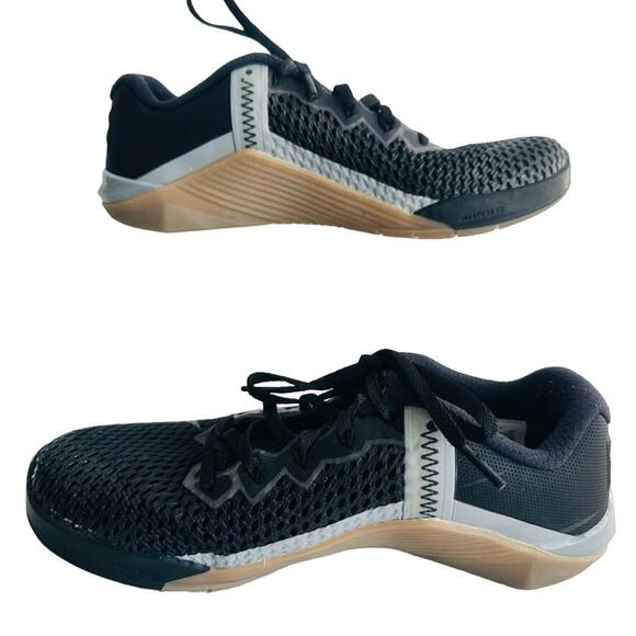 Nike Men's Metcon 6 Sneaker Grey Black Iron Gum Size 7.5 Crossfit Gym CK9388-002 - Picture 4 of 6